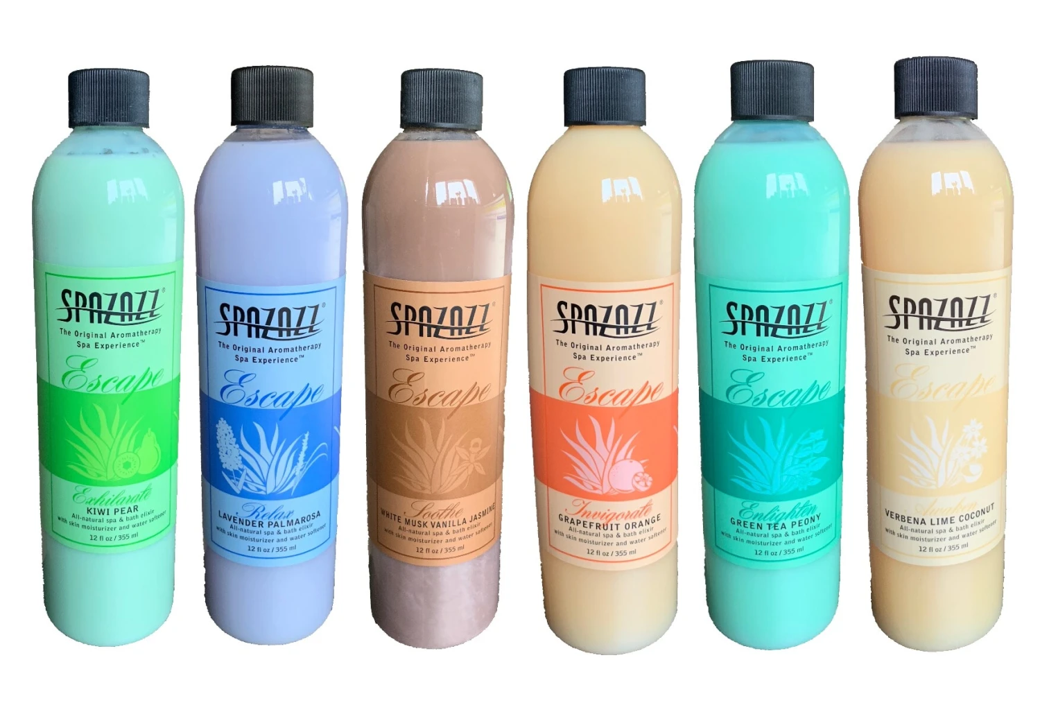 Spazazz Escape Fragrance Elixirs 12oz - 6 PACK 3 Spazazz Escape Fragrance Elixirs 12oz - 6 PACK