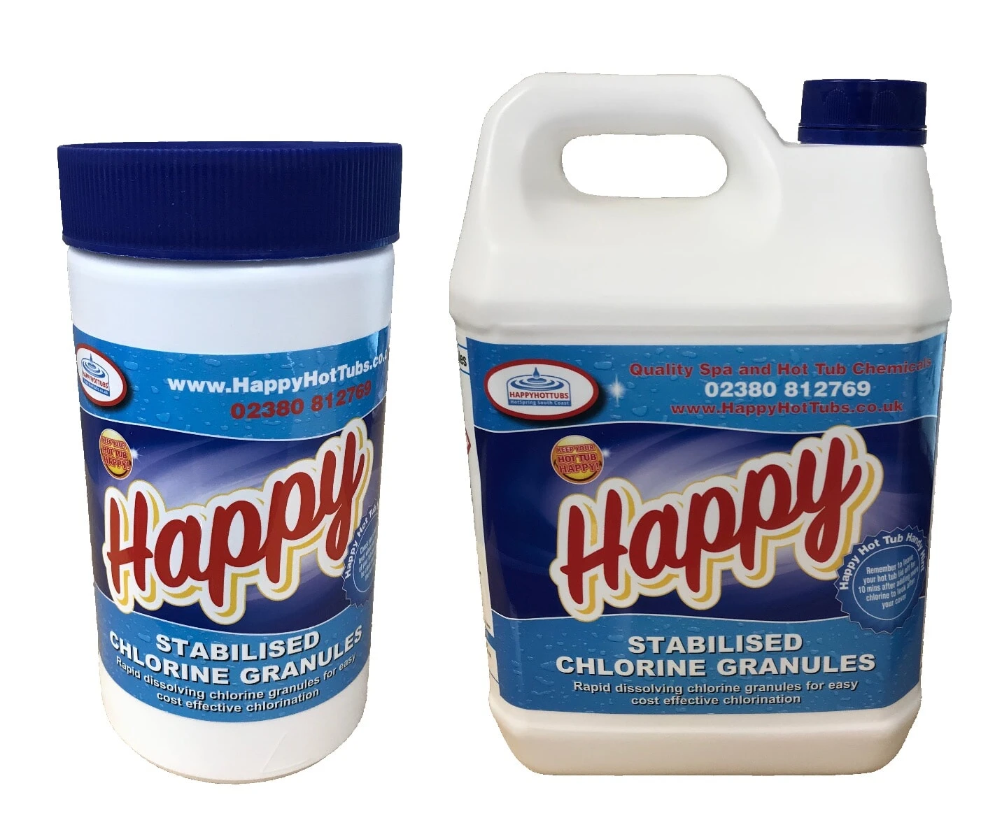 Happy Hot Tubs Stabilised Chlorine Granules 3 Happy Hot Tubs Stabilised Chlorine Granules