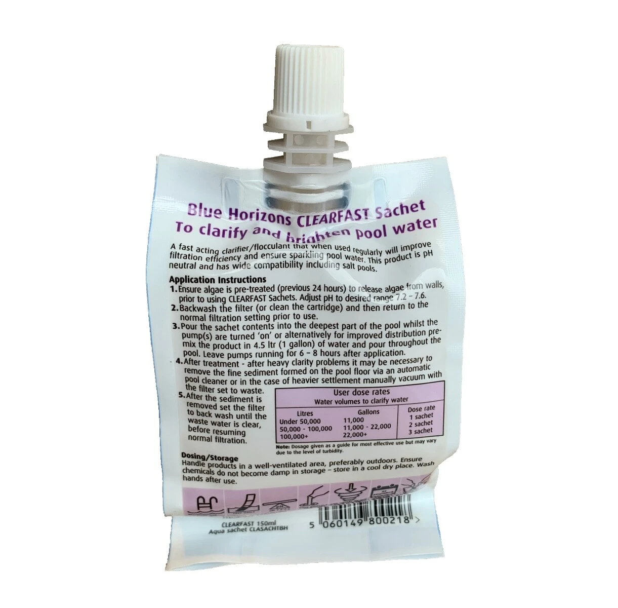 BlueHorizons Clarifier ClearFAST Aqua Sachet - 150ml 4 BlueHorizons Clarifier ClearFAST Aqua Sachet - 150ml - Image 2