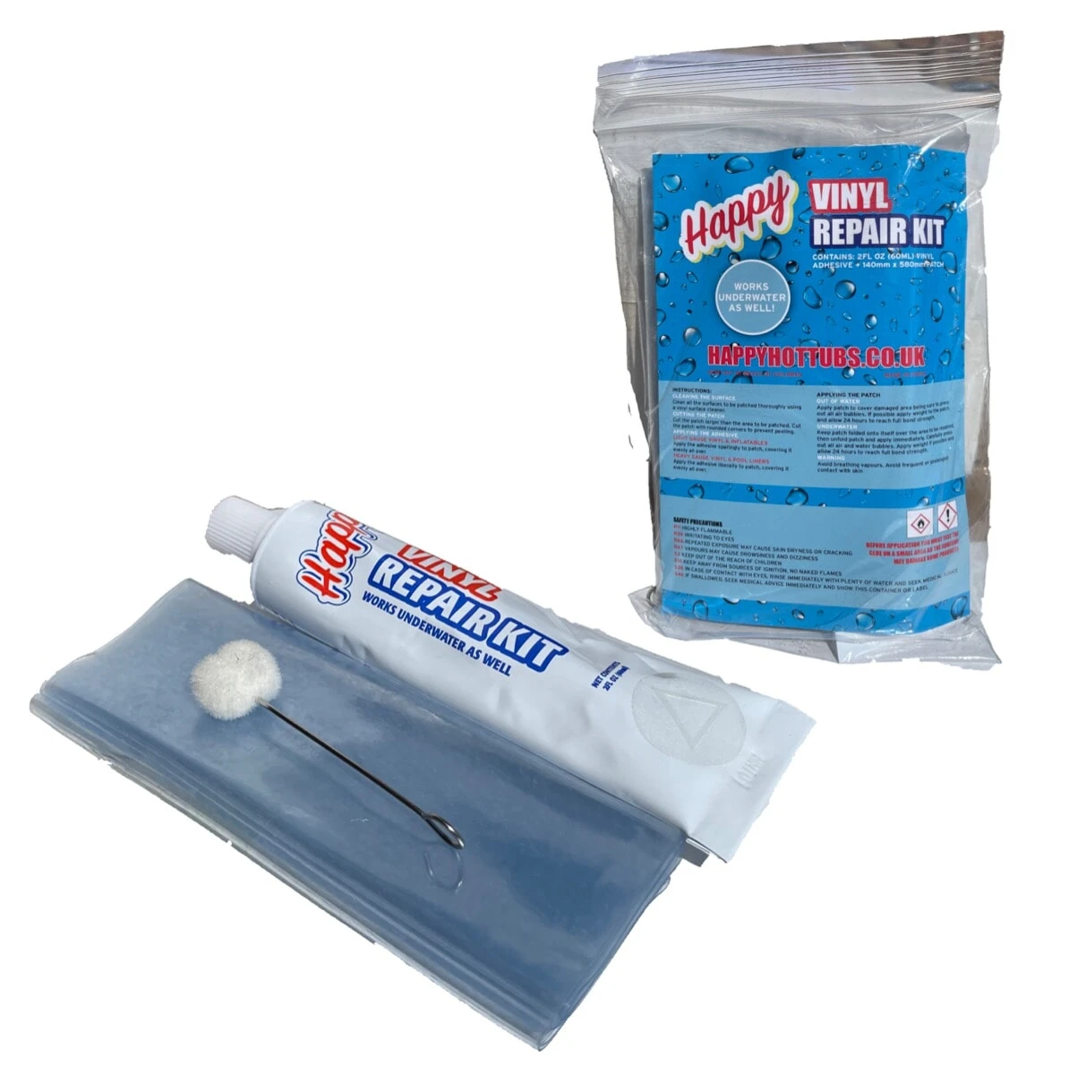 Happy Hot Tubs Vinyl Repair Kit (In Bag) 3 Happy Hot Tubs Vinyl Repair Kit (In Bag)