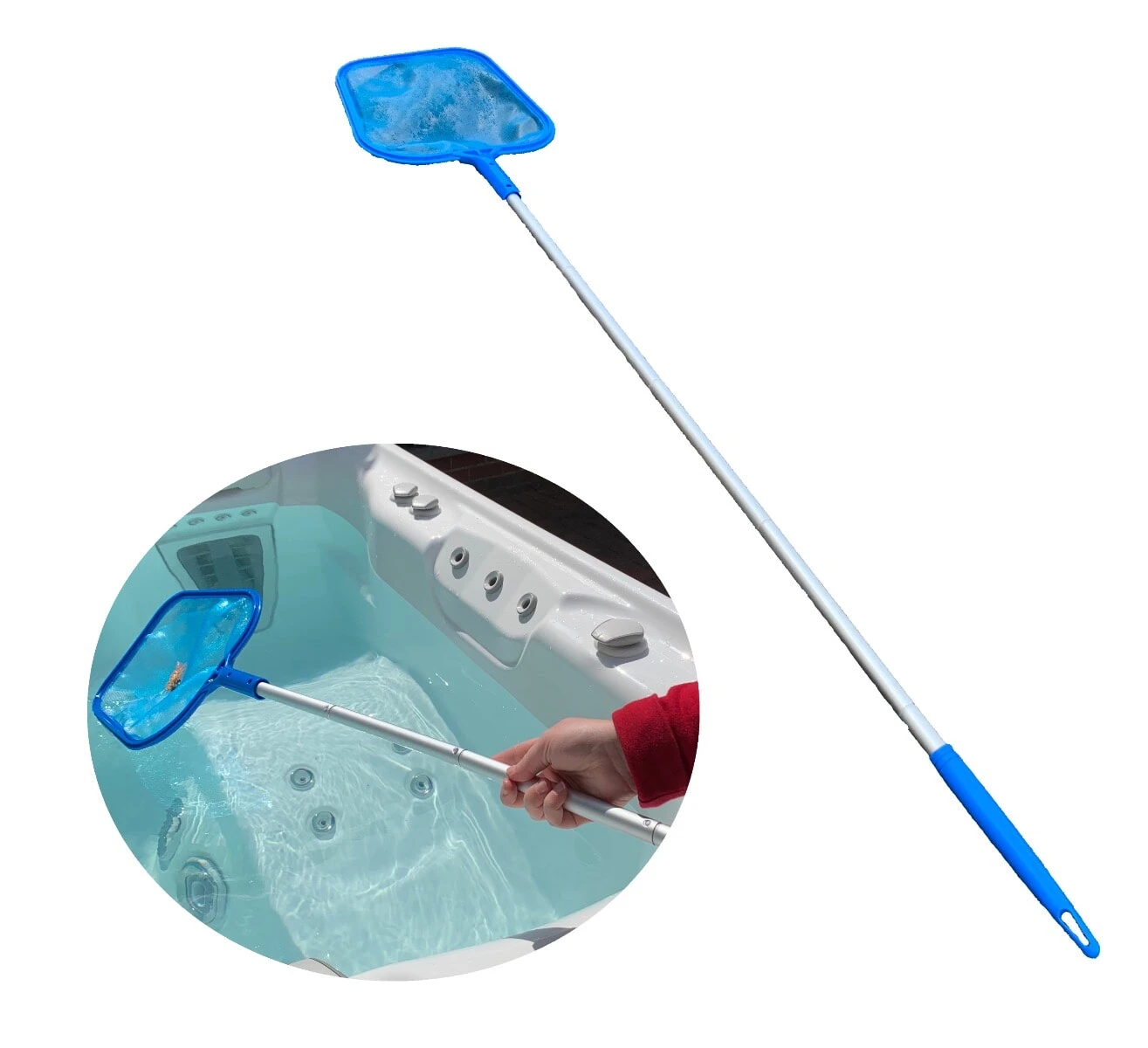 Happy Hot Tubs Leaf Skimmer Net With 48'' Pole 3 Happy Hot Tubs Leaf Skimmer Net With 48'' Pole