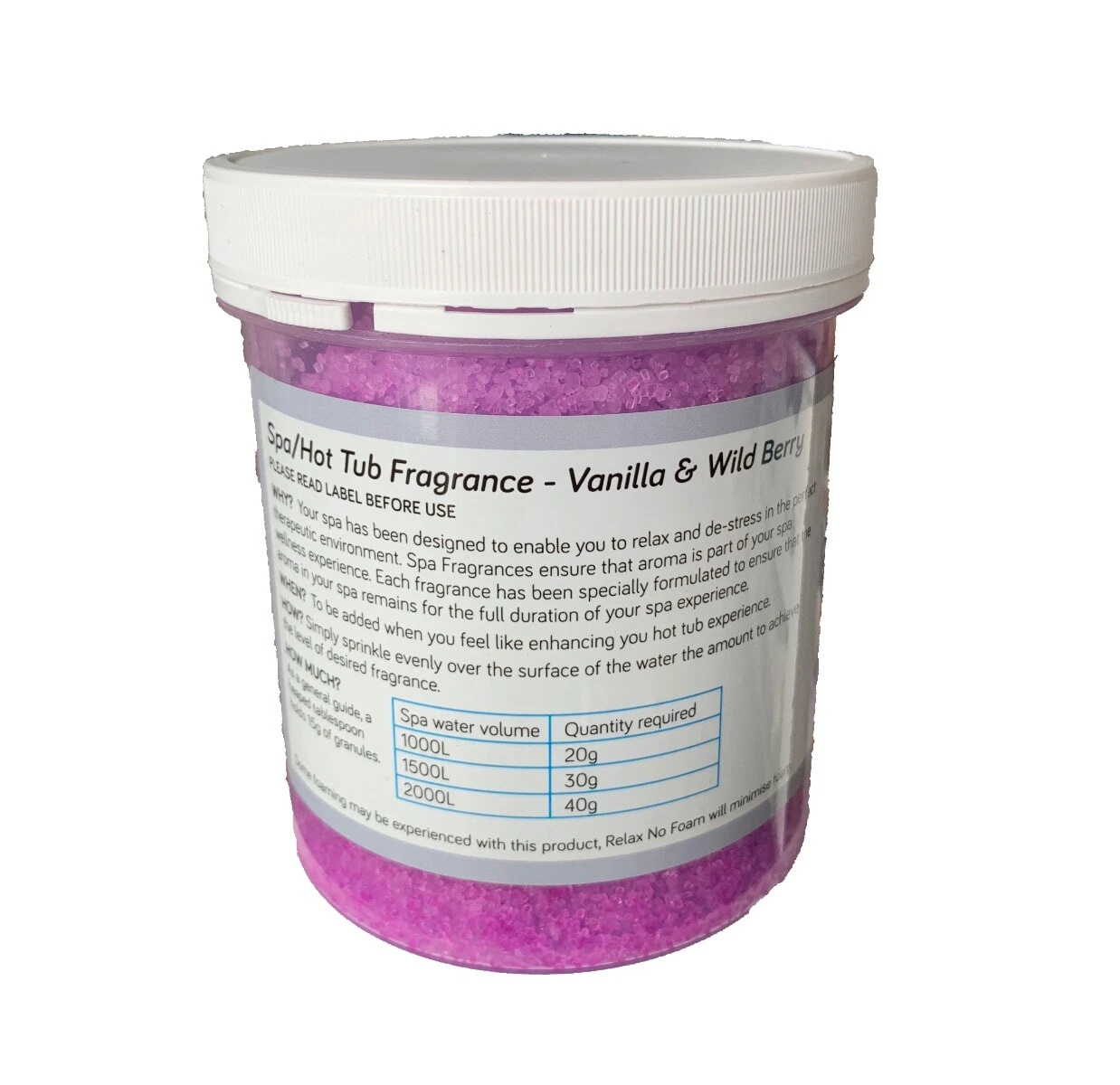 Relax Hot Tub Fragrance 500g - Vanilla & Wild Berry 4 Relax Hot Tub Fragrance 500g - Vanilla & Wild Berry - Image 2