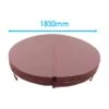 1.83 Metre (72'') Round Hot Tub Cover - Brown 2 1.83 Metre (72'') Round Hot Tub Cover - Brown -Bathtub Spa Store round cover with measurements 1830